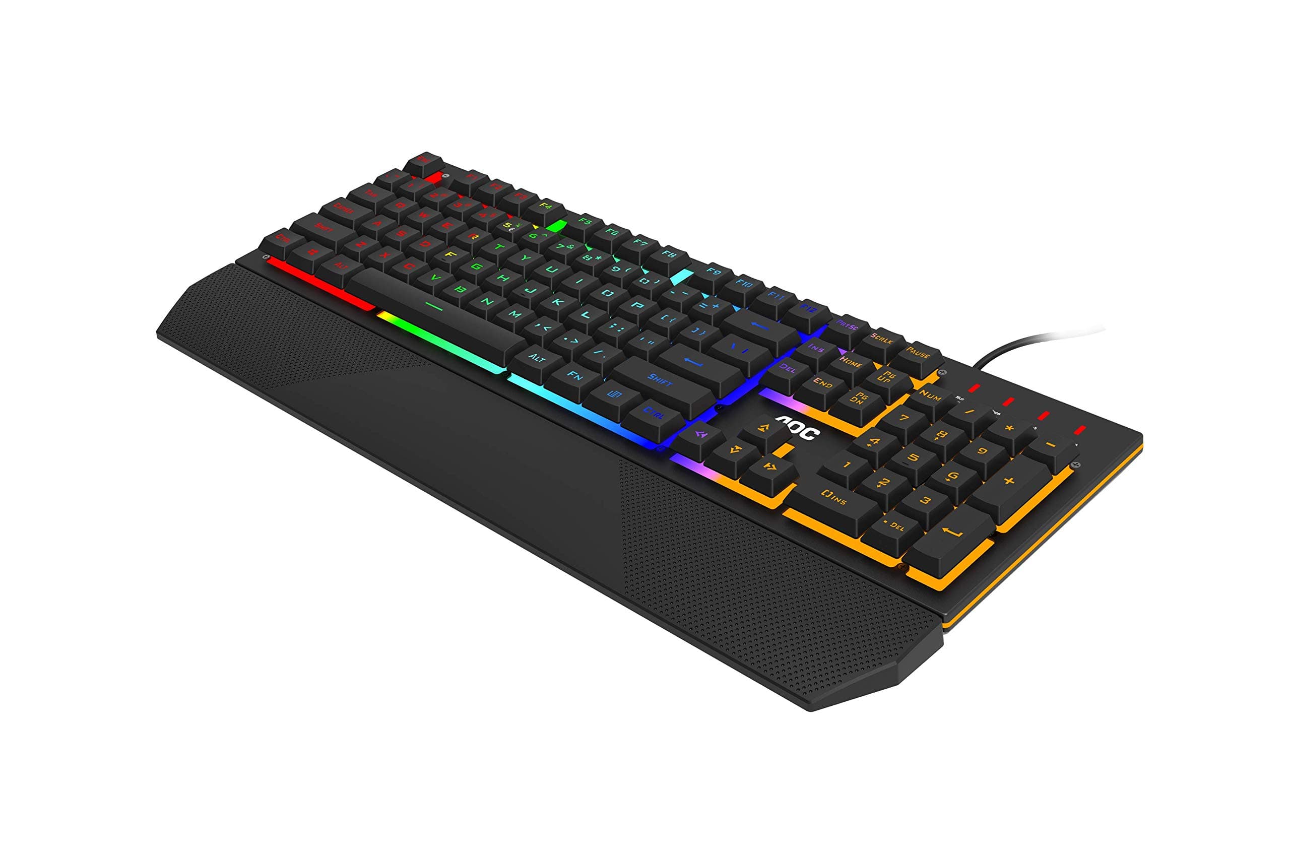 AOC GK200 Gaming Tastatur - PC Keyboard mit deutschem Layout, 25-Anti-Ghosting Tasten, 25-N-Key-Rollover und 1,8 m langem Kabel