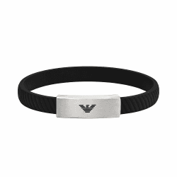 Emporio Armani Armband für Männer, Edelstahl-ID-Armband, Länge: 185-195mm, Breite: 30mm, Höhe: 9mm, EGS2996040