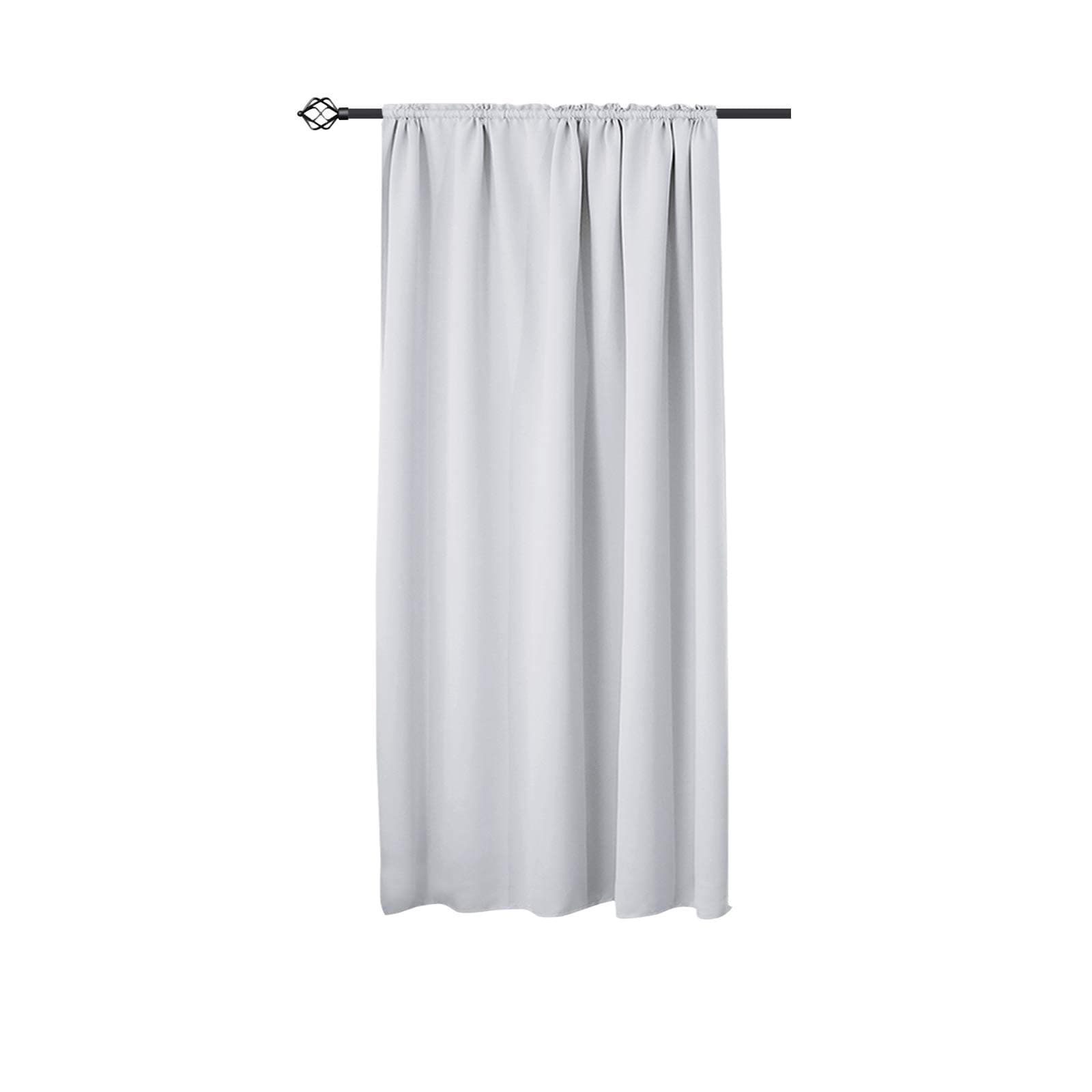 WOLTU Thermovorhang, Verdunklungsvorhang für Wohnzimmer Schlafzimmer, Blickdicht, mit Kräuselband für Schiene, 250g/m² Schwere Wärmeisolierende, 135 x 175 cm, Weiß H175 x B135 cm (1er Pack) Kalk/Grau- Weiß