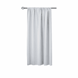 WOLTU Thermovorhang, Verdunklungsvorhang für Wohnzimmer Schlafzimmer, Blickdicht, mit Kräuselband für Schiene, 250g/m² Schwere Wärmeisolierende, 135 x 175 cm, Weiß H175 x B135 cm (1er Pack) Kalk/Grau- Weiß