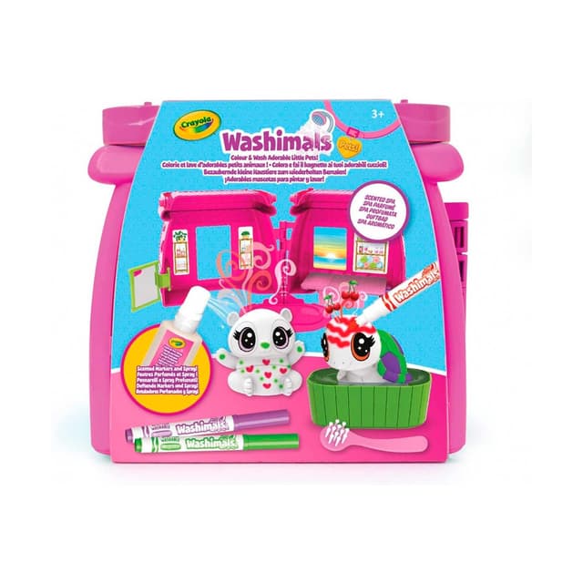 CRAYOLA Washimals Pets - Aktivitätsset Färben, Waschen und Färben mit Welpen, Duftendes Spa-Ambiente,, Empfohlenes Alter: ab 3 Jahren, 74-7475