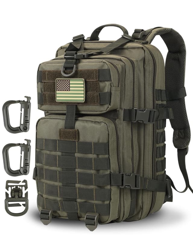 Hannibal Tactical Militär Taktischer Rucksack US Cooper Rucksack Armee Assault Pack 3 Tage Bug Out Go Bag Trekking Wanderrucksack 28l Olive