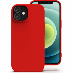 Zuvirelx Silikon Handyhülle für iPhone 12/12 Pro Hülle, Weiches Griff, Dünne, Minimalistisch, Stoßfest, rutschfest, Taschenpassend - Rot iPhone 12/12 Pro Rot
