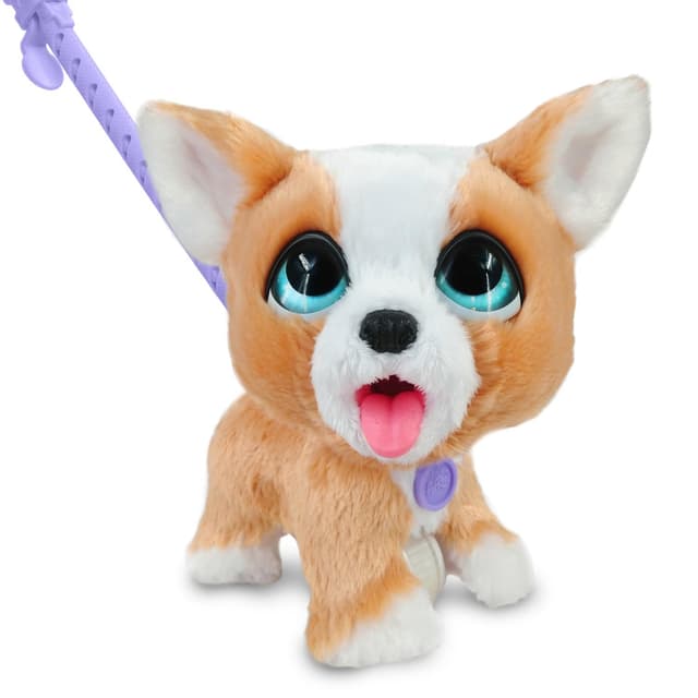 Just Play furReal Poop-A-Lots Corgi interaktives Spielzeug, 20 cm groß, hüpfender Plüschwelpe, 14-teilig, Kinderspielzeug ab 4 Jahren Poop a lots corgi
