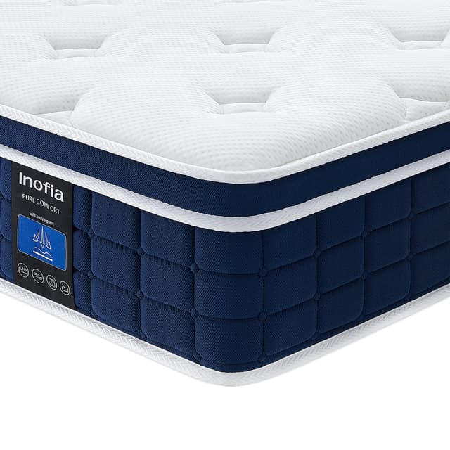 Inofia Matratze Ace Hybrid Firm 180X200cm Höhe 23cm Taschenfederkernmatratze Härtegrad H4 Mittelfest 7-Zonen Federkernmatratze mit 100 Nächte Probeschlafen-Orthopädische Matratze für erholsamen Schlaf H4/23cm 180×200cm
