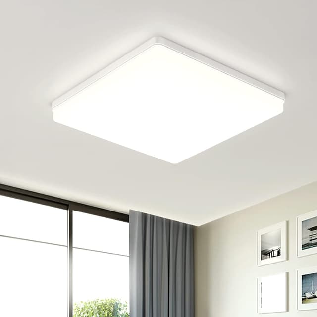 EASY EAGLE LED Deckenleuchte 48W, 4800LM, 4000K Led Lampen Deckenlampe, IP44 Badlampe Leuchte, Panel Flach Lampe für Wohnzimmer, Schlafzimmer, Küchenlampe, Esszimmer, Büro, 30cm 4000k 30CM