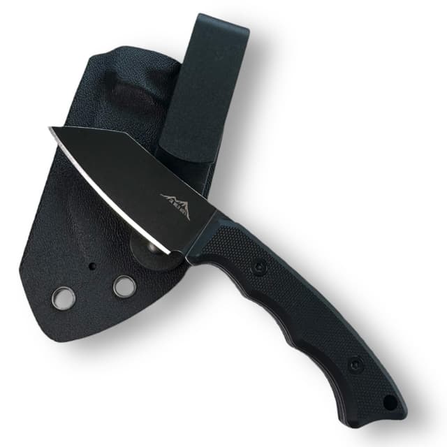 SK Wild Ones® Neck Knife EDC Messer - Outdoor Neckknife Survival - Gürtelclip feststehende Klinge - Gürtelmesser mit G10 Griff - EDC Outdoor - Sheepfoot - 420 HC Edelstahl Stiefelmesser Heidrun