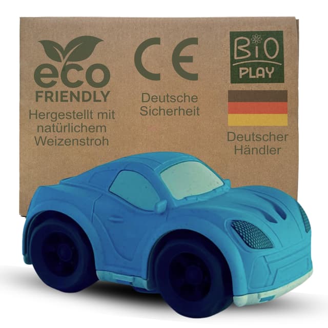 BIOPLAY® Spielzeugrennauto McLaren Style | Bio Kunststoff | Nachhaltiges Spielzeug ab 18 Monate für Jungen und Mädchen | Indoor und Outdoor