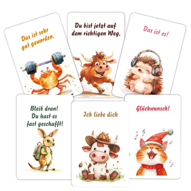 32 Affirmationskarten für Kinder: Wasserdicht Selbstbewusstsein Achtsamkeit stärken bei Kindern - pädagogisch wertvoll - Gefühlskarten, Motivationskarten für Kinder - Kartenset mit Affirmationen
