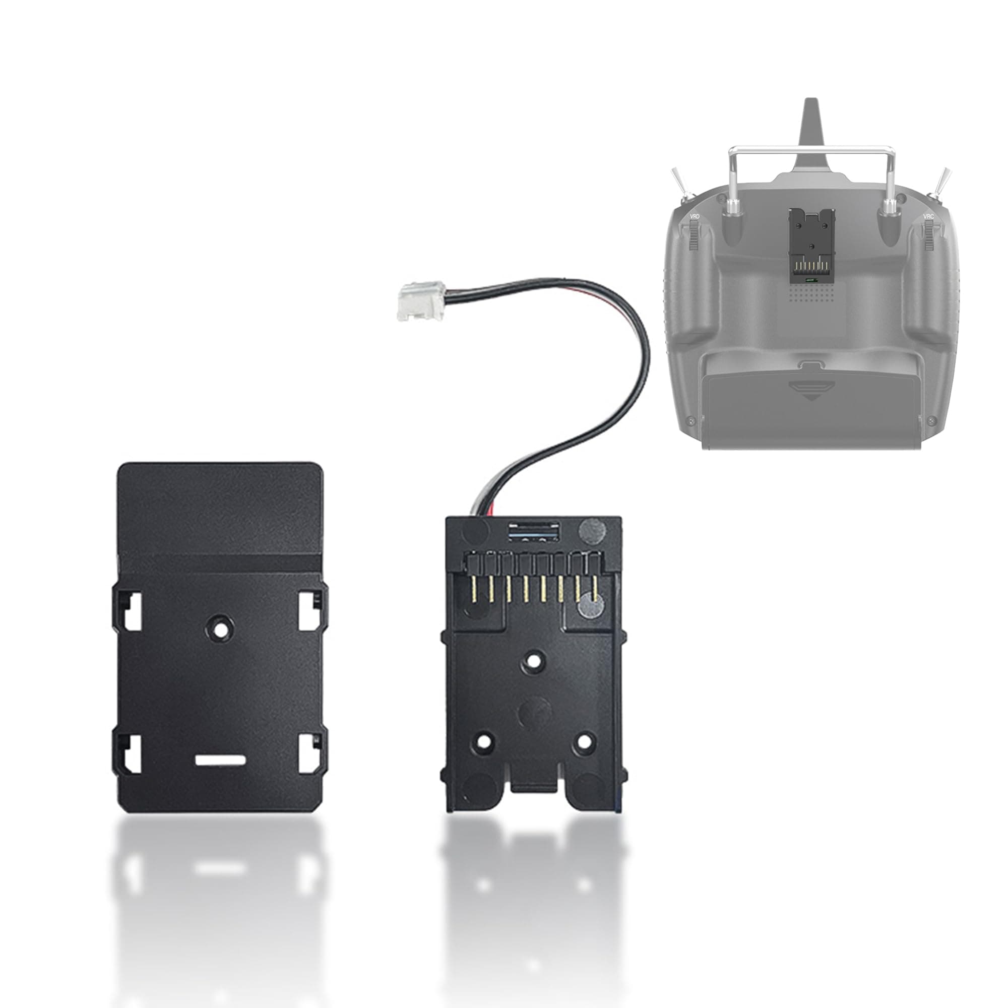 Radiolink ELRS Langstrecken-Modulhalterung für externes ATA ELRS 1W /Kompatibel mit BETAFPV ELRS Nano TX/Kompatibel mit TBS Crossfire Nano TX, Passend für Radiolink T12D/T16D RC-Sender, Schwarz