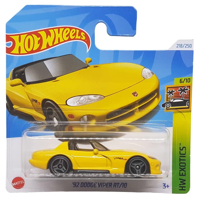 Hot Wheels - ´92 Dodge Viper RT/10 - HW Exotics 6/10 - HTC24 - Short Card - gelb - Mattel 2024-1:64