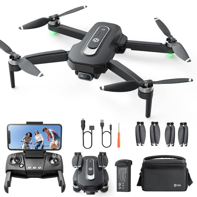 Holy Stone GPS Drohne mit Kamera 4K für Anfänger, HS460 Drohnen mit 26 Min. Lange Flugzeit, Bürstenloser Motor, Follow Me, Rückkehr, 5G FPV Übertragung faltbare Kameradrohne unter 249g für Erwachsene