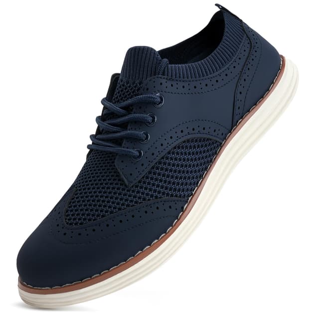 LEZTA Schuhe Herren Anzugschuhe Sneaker Oxfords Business Mesh Stoff Atmungsaktiv Sportschuhe Tennisschuhe Walkingschuhe Komfortabel