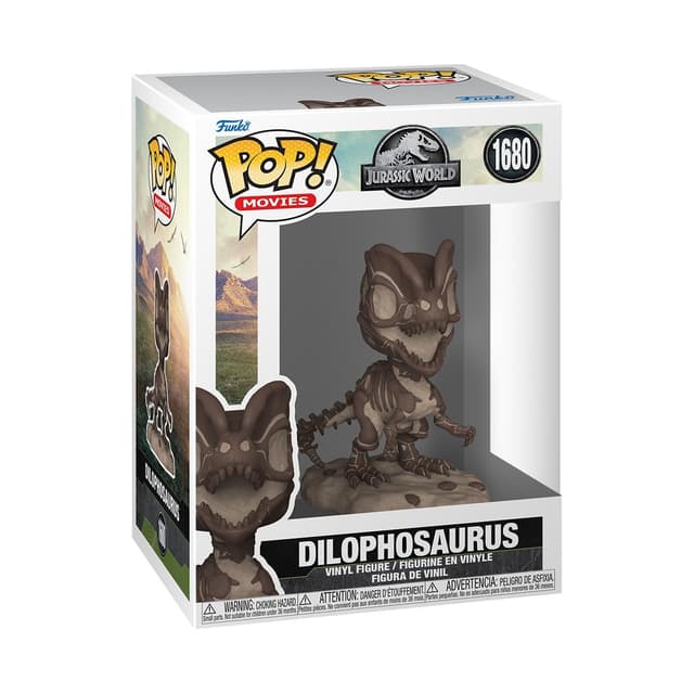 Funko POP! Movies: JP​ Fossil - Dilophosaurus - Jurassic Park- Vinyl-Sammelfigur - Geschenkidee - Offizielle Handelswaren - Spielzeug Für Kinder und Erwachsene - Movies Fans