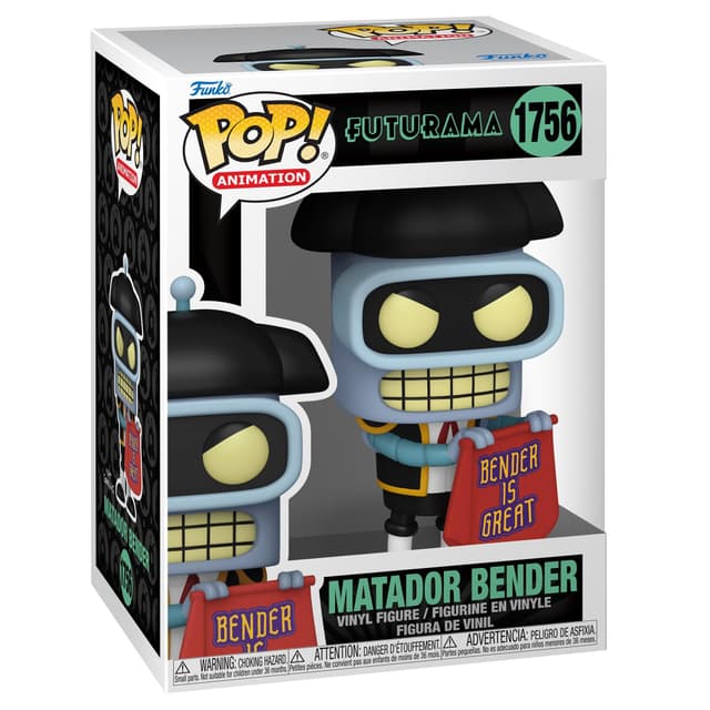 Funko POP! TV: Futurama - Bender - (Matador) - Vinyl-Sammelfigur - Geschenkidee - Offizielle Handelswaren - Spielzeug Für Kinder und Erwachsene - TV Fans - Modellfigur Für Sammler und Display