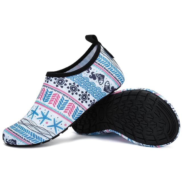SAGUARO Herren Hausschuhe Damen Leichte Pantoffeln 44/45 EU Farbverlauf Muster