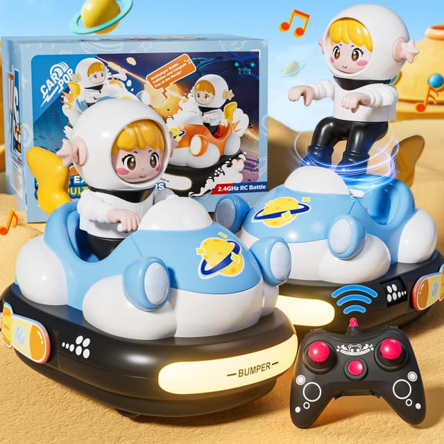 BunnyJOY Ferngesteuertes Auto Spielzeug 2 3 Jahre Mädchen, RC Auto, Cars Spielzeug für Kinder Junge 5-8 Jahre, Lichtern und Musik, Geschenk, Blau