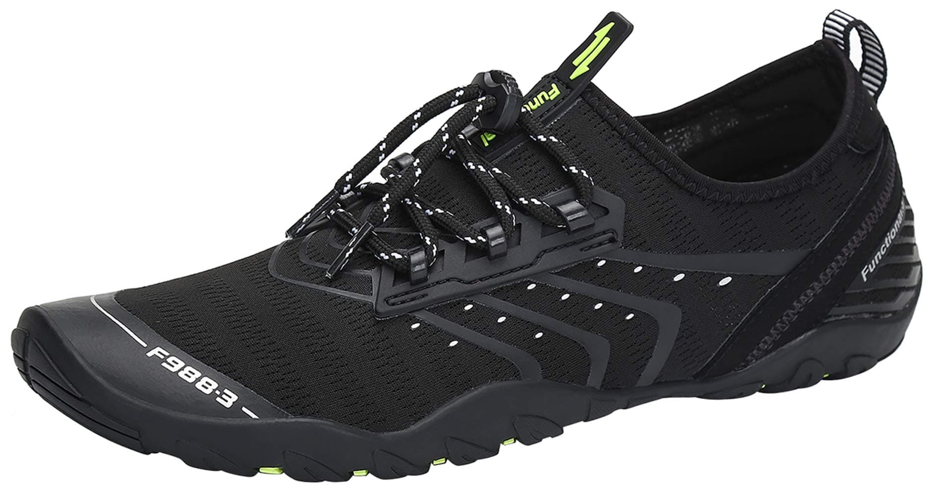 SAGUARO Unisex Multifunktionsschuhe für Wassersport- mit Dicker Sohle, Gr. 35-46 38 EU Ebenholz Schwarz