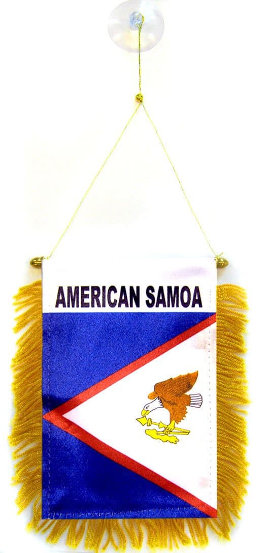 AZ FLAG - Wimpel Amerikanisch-Samoa - 15x10 cm - Amerikanische Mini Flagge 10 x 15 Cm - Auto Pennant Spezielle Auto Amerikanisch-Samoa 15x10 cm