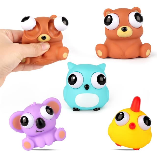 Anti Stress Spielzeug, 4 Stück Lustig Squeeze Spielzeug, Quetschspielzeug Kinder, Squeeze Toys, Stress Ball, Anti Stress Spielzeug Erwachsene, Anti Stress Spielzeug für Erwachsene und Kinder