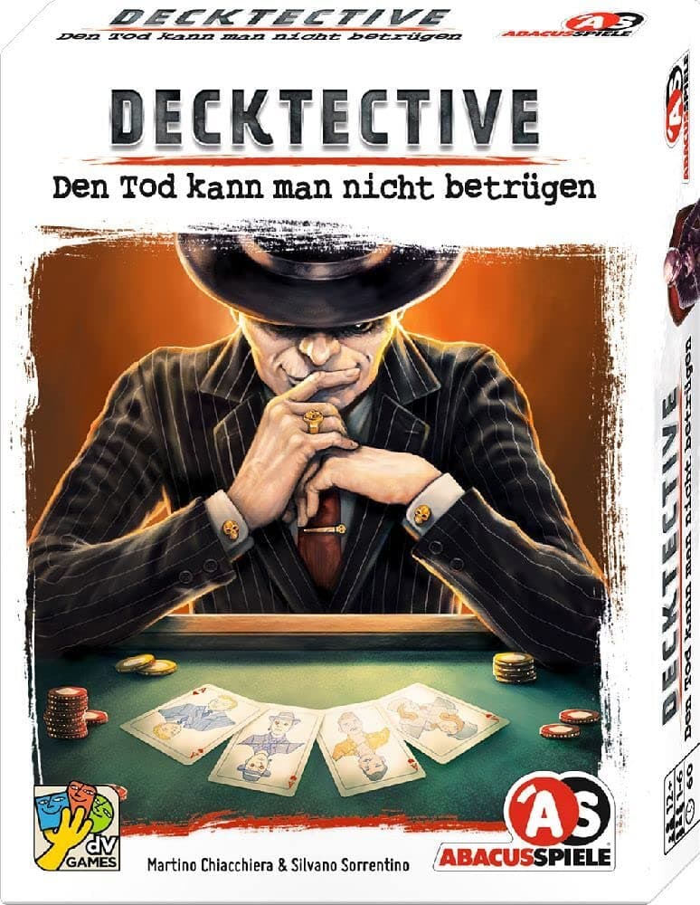 ABACUSSPIELE 38222 - Decktective - Den Tod kann Man Nicht betrügen, kooperatives Krimispiel, Kartenspiel