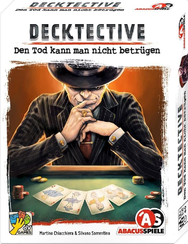 ABACUSSPIELE 38222 - Decktective - Den Tod kann Man Nicht betrügen, kooperatives Krimispiel, Kartenspiel