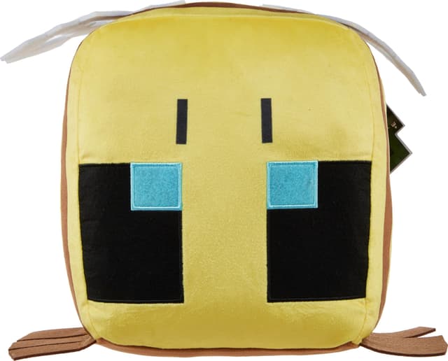 Mattel Minecraft Cuutopia Bee Plüsch, 25,4 cm, weiche, abgerundete Kissenpuppe, Videospiel-inspiriertes Sammlerspielzeug