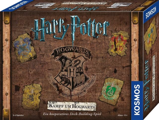 KOSMOS 693398 Harry Potter Kampf um Hogwarts - Das kooperative Harry Potter Spiel, Harry Potter Spiel für 2-4 Personen ab 11 Jahre, Hogwarts Battle deutsch, 7 Schuljahre Grundspiel