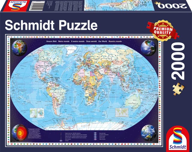 Schmidt Spiele Elephant,Mouse 57041 Unsere Welt, 2000 Teile Puzzle, bunt