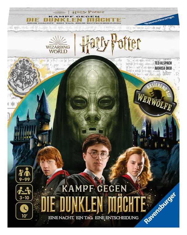Ravensburger Familienspiel 27353 - Harry Potter - Kampf gegen die dunklen Mächte - Basierend auf Werwölfe - Gesellschaftsspiel ab 9 Jahren für 3-10 Spieler Harry Potter Edition Single