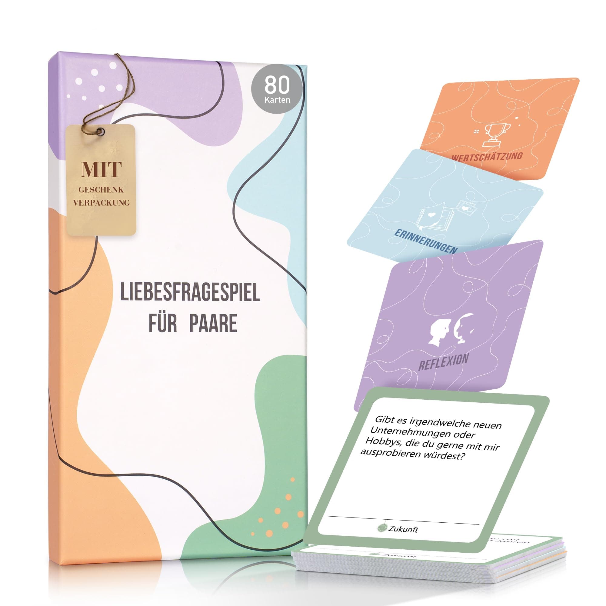Pärchen Erzählt Euch Mehr Vertrauen und Liebe, Spiele für Paare zu Zweit, muss Kartenspiel für Paare, Paar Partner Geschenke, Valentinstag Jahrestag Geschenk für Sie & ihn,Top-Qualität Paarzeit Karten