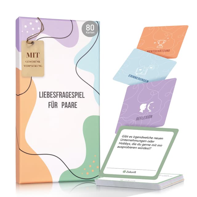 Pärchen Erzählt Euch Mehr Vertrauen und Liebe, Spiele für Paare zu Zweit, muss Kartenspiel für Paare, Paar Partner Geschenke, Valentinstag Jahrestag Geschenk für Sie & ihn,Top-Qualität Paarzeit Karten