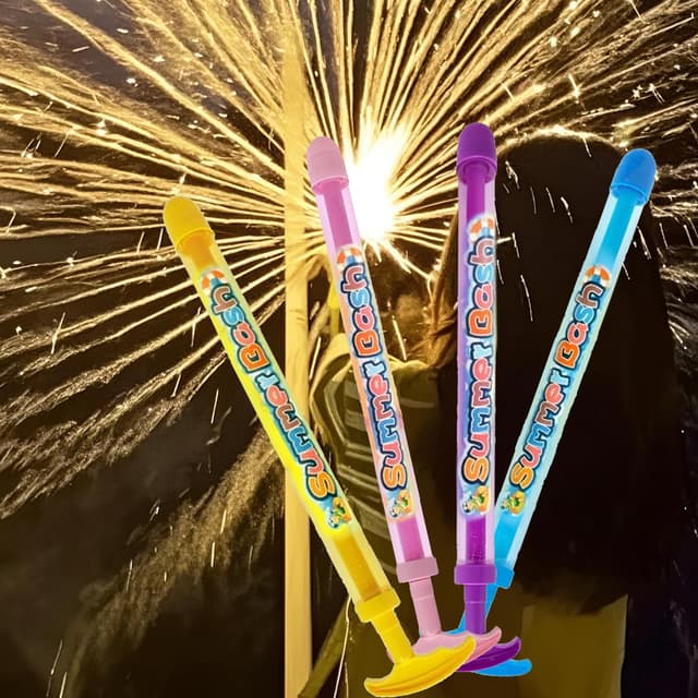 Magnetspiele 4 Stück Feuerwerk Wasserpistole für Kinder Spielzeug, Romantische Feuerwerks Wasserpistole Spritzpistolen, für Paare,Hochdruck Water Squirter Im Feuerwerksstil zum Baden,Pool, Party.