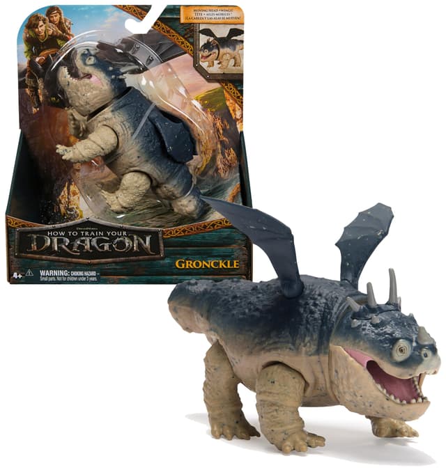 Dreamworks How to Train your Dragon, 12cm lange Basis-Drachenfigur Fleischklops, Drachenzähmen leicht gemacht, Spielzeug für Kinder ab 4 Jahren