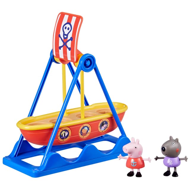 Peppa Pig Spielzeuge Piratenschiff-Spaß mit Peppa, Spielset mit 2 Figuren, Kinderspielzeug, Blue