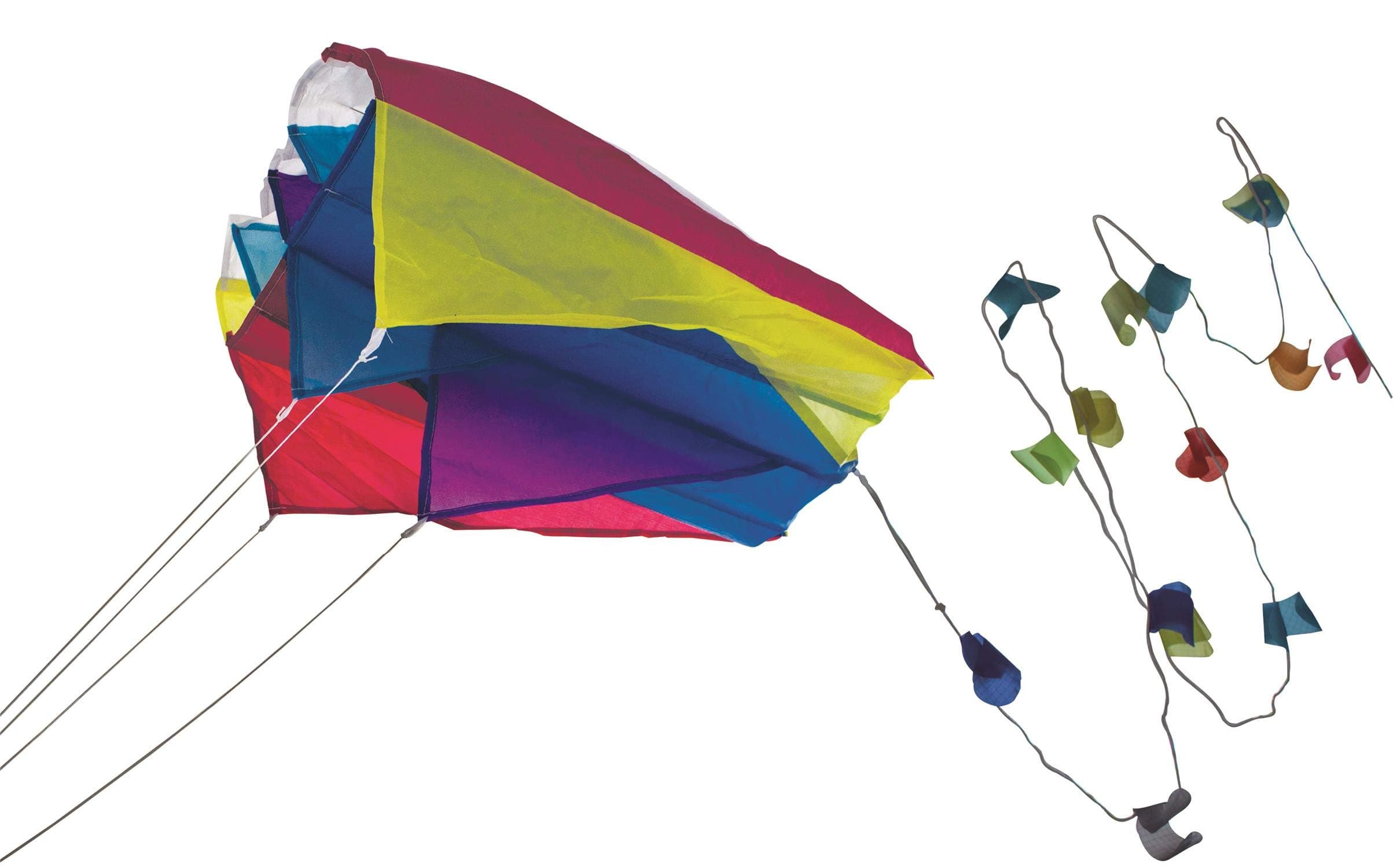 GÜNTHER FLUGSPIELE 1189 - Mini Parafoil blau, farbenprächtiger Drachen für die Hosentasche, mit lichtechtem Segel, kann bequem in der Tasche verstaut Werden, ca. 60 x 51 cm