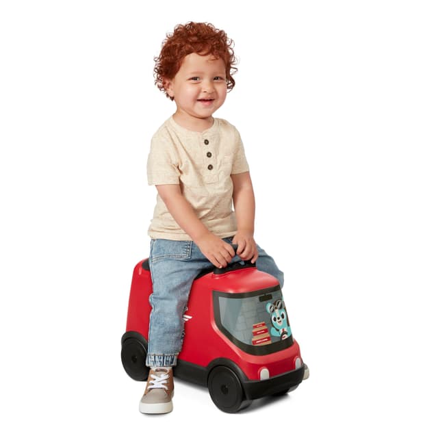 Radio Flyer Ride & Deliver Truck, rotes Rutschfahrzeug für Kleinkinder ab 2 Jahren