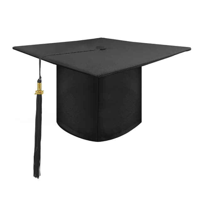AUYAO Bachelor Hut 2025 Abschluss Hut Unisex Doktorhut Absolventenkappe Verstellbar Graduation Cap Absolventenhut Geschenk für Abitur Studium Bachelor Abschluss Examen Hochschule Doktortitel Student Schwarzer Junggesellenhut-2025 Anhänger