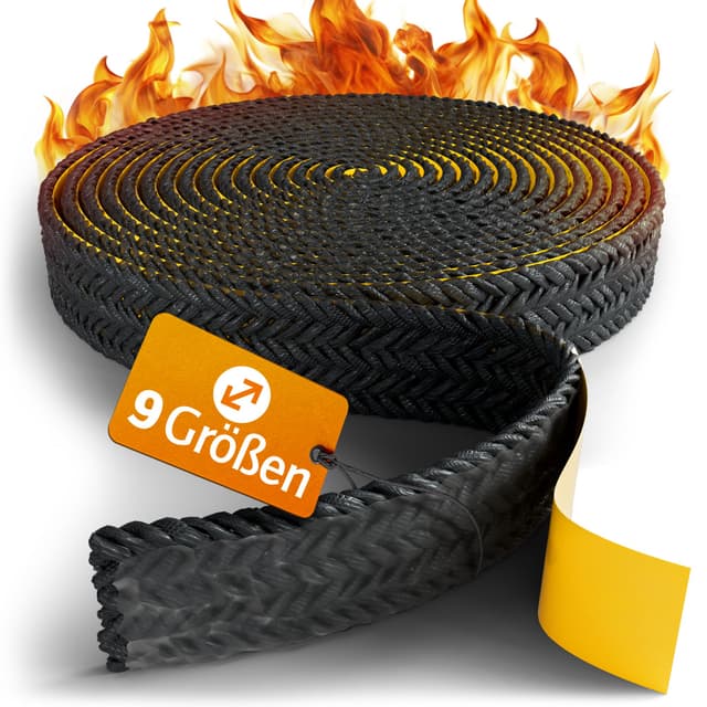 Komplett-Lösung für Ofen & Kamin - Professionelles Ofendichtband 3m, Kamin Dichtband, Kamindichtung, Ofenrohr Dichtung, Kamintür, Scheibendichtung für Kaminöfen Ofendichtung, Dichtschnur, (18mm x 3mm) 18 x 3mm
