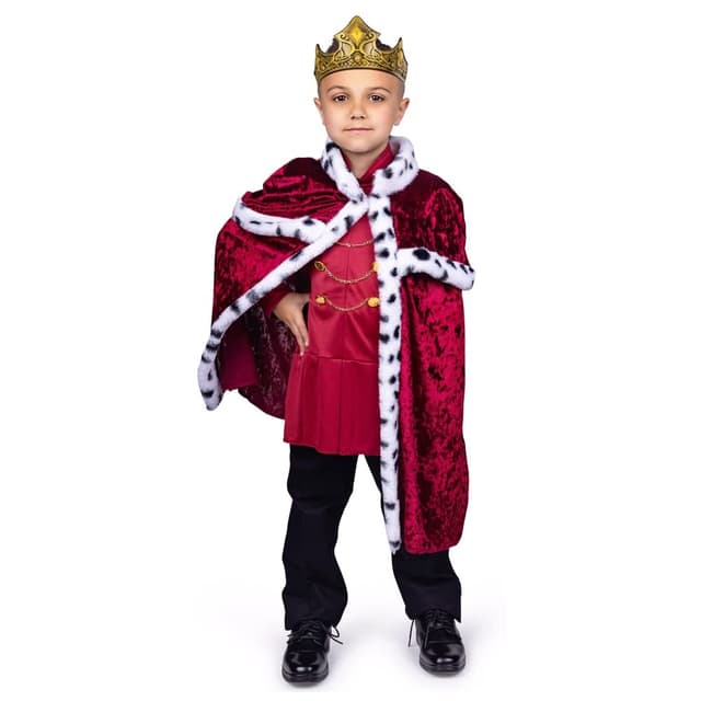 Dress Up America Königskostüm für Jungen – Königliches Prinzen-Kostümset – Königliches Königskostüm für Kinder 3-4 Jahre (Taille: 66-71, Höhe: 91-99 cm)