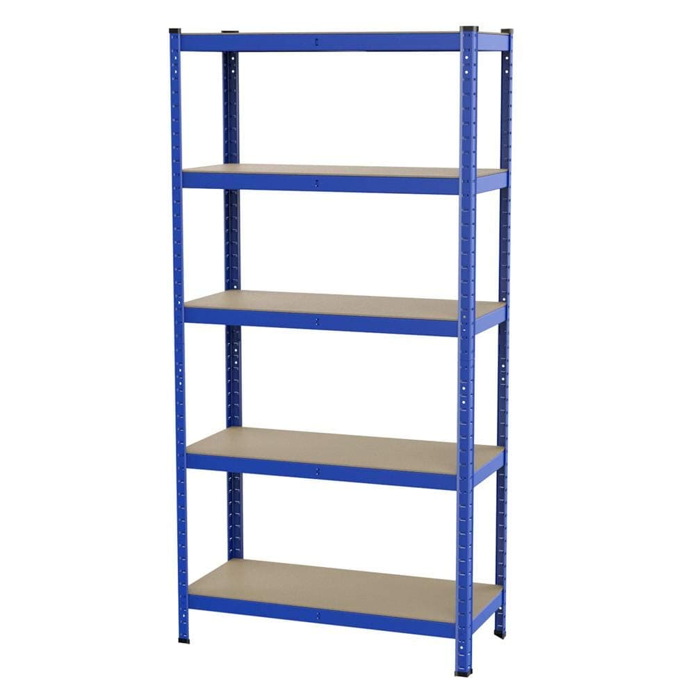 Yaheetech Lagerregal XL Kellerregal Werkstattregal Regal verzinkt belastbar bis 175kg, Größe: 180 x 90 x 40 cm, Keller, Blau 180 x 90 x 40 cm Blau