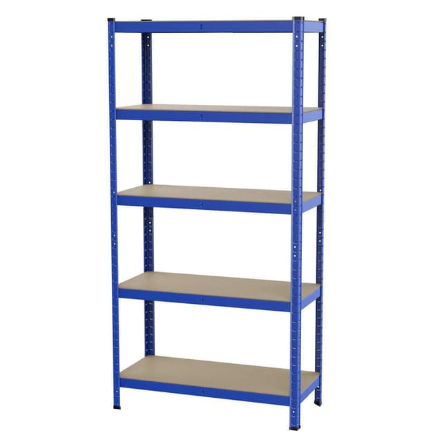 Yaheetech Lagerregal XL Kellerregal Werkstattregal Regal verzinkt belastbar bis 175kg, Größe: 180 x 90 x 40 cm, Keller, Blau 180 x 90 x 40 cm Blau