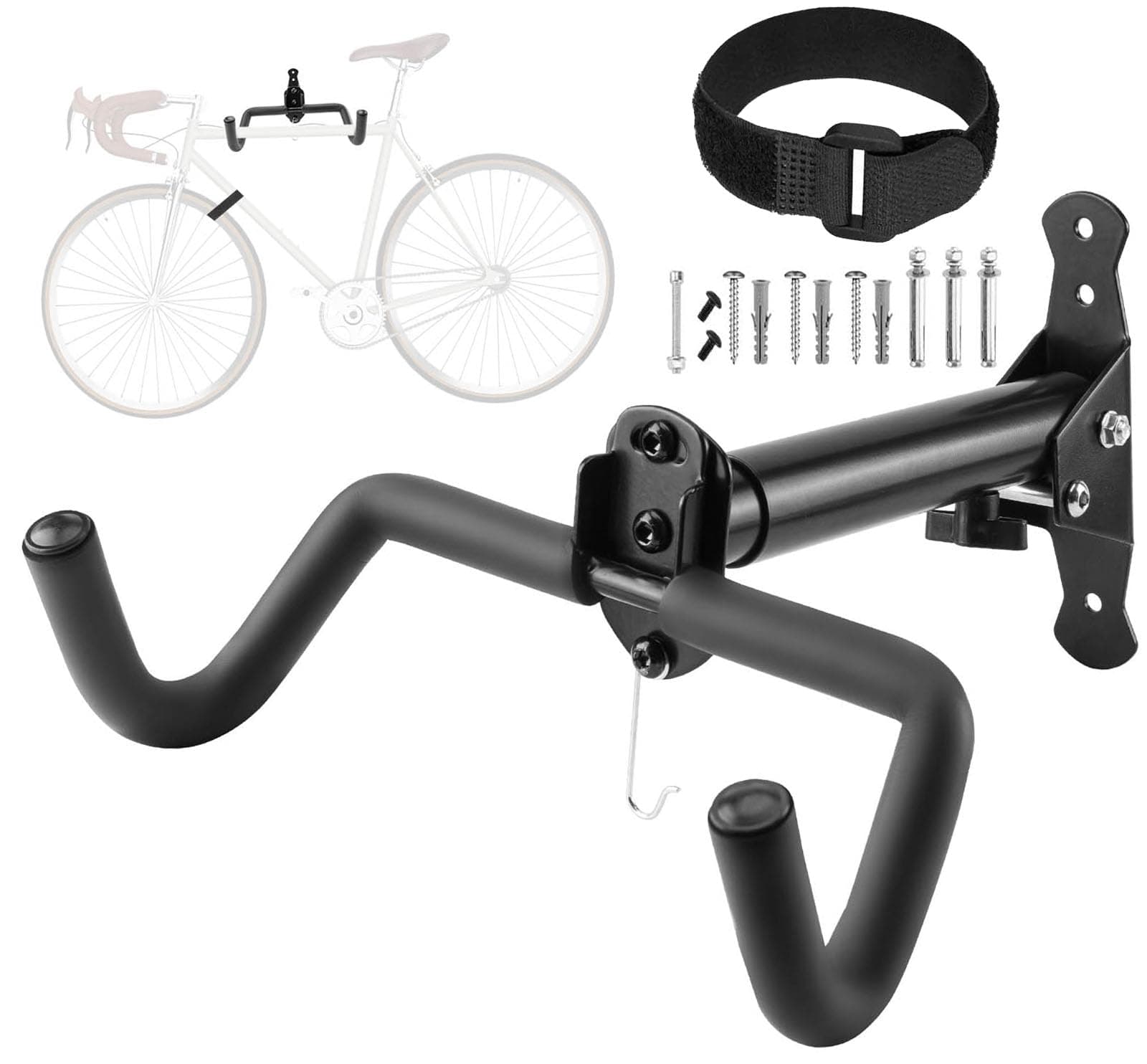 Vousile Bike Fahrradhalter Fahrrad Wandhalterung, Klappbar Einstellbar Wandhaken Garage Haken, Storage Hooks Fahrradhalter für Mountainbike 1x
