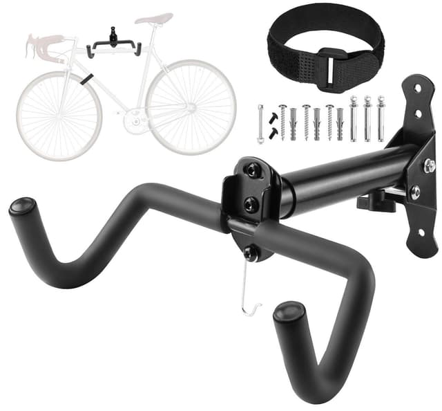 Vousile Bike Fahrradhalter Fahrrad Wandhalterung, Klappbar Einstellbar Wandhaken Garage Haken, Storage Hooks Fahrradhalter für Mountainbike 1x