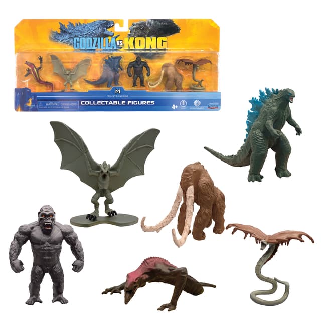 MonsterVerse Godzilla vs. Kong 2-Zoll Mini-Monster 6er-Pack, einschließlich ikonischer Monster aus dem Film, Limited Edition, Mehrfarbig, geeignet für Kinder ab 4 Jahren Mini Monster 6er-Pack