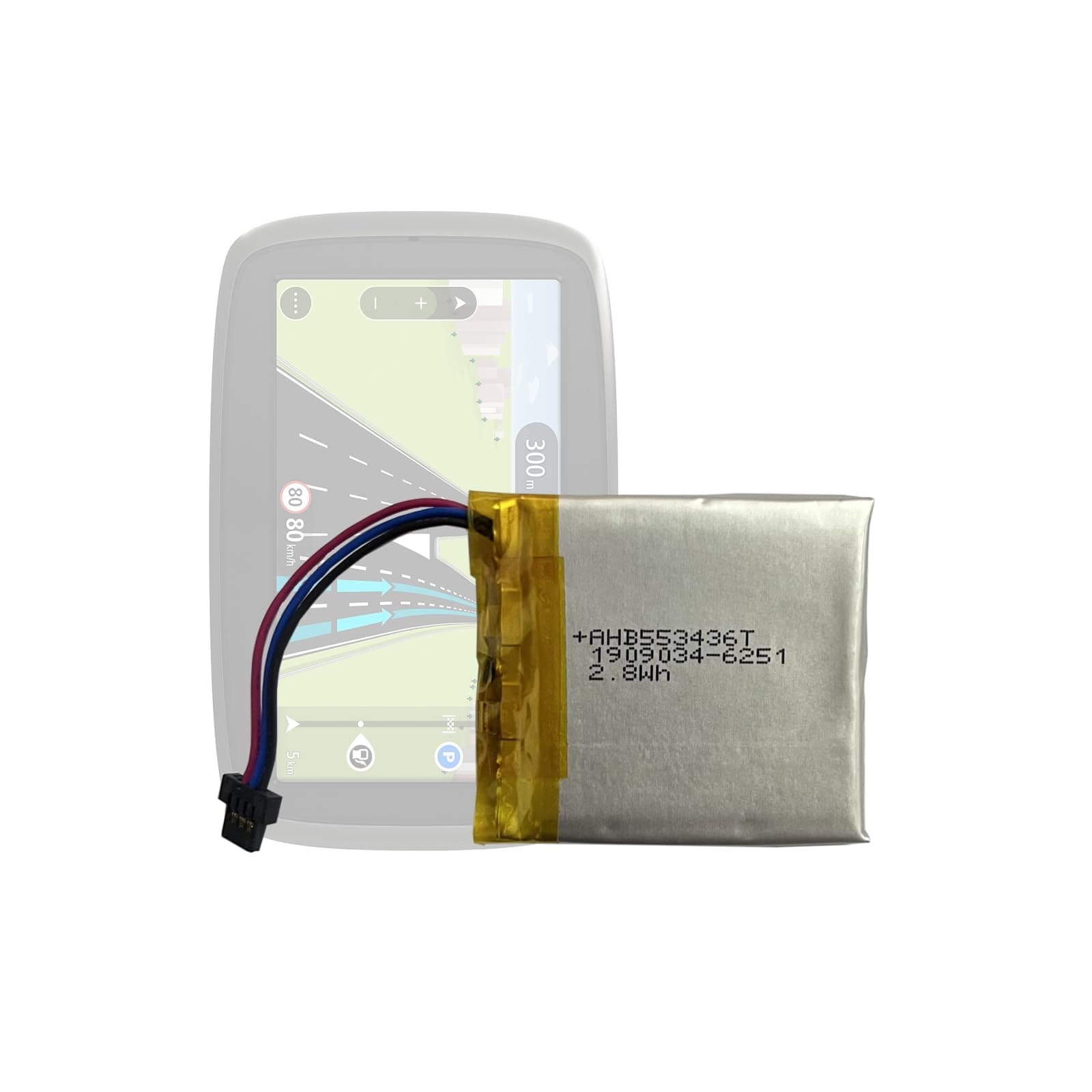 HIGHAKKU Ersatzakku VF3S, AHA11108003 kompatibel mit Tomtom Start 40 Navigation Device