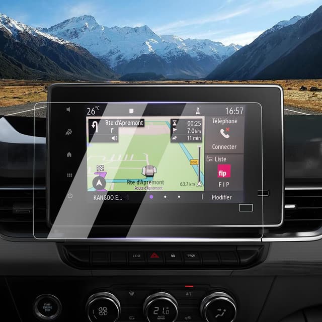 LUWU 2 Stück Kompatibel mit Renault Kangoo 3 Easy Link 2021-2023 2024 Navigation Displayschutzfolie 12,3 Zoll Nanometer Displayschutzfolie 6H Kratzfest Easy Link Navigation Zubehör Kangoo 3 2021+