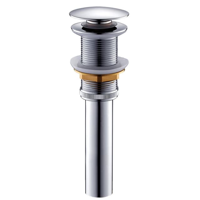 KUNGYO Un-Slotted Basin Waschtischarmatur Push Pop Up Click Clack Maker Stopfen Stopper Ohne Überlauf Ferti (Silber) Silver