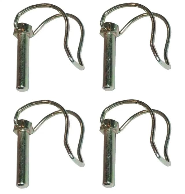 cyclingcolors 4x rohrklappsplinte Klappsplinte 8x45mm Sicherungsstift Klappstecker Galvanisch Verzinkt Rasenmäher Traktor