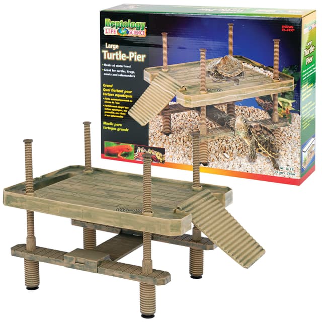 Penn-Plax Reptology Floating Turtle Pier und Basking Platform - dekorativ, funktional und natürlich inspiriert - groß (Modellnummer: REP603) natur 1 Stück (1er Pack)